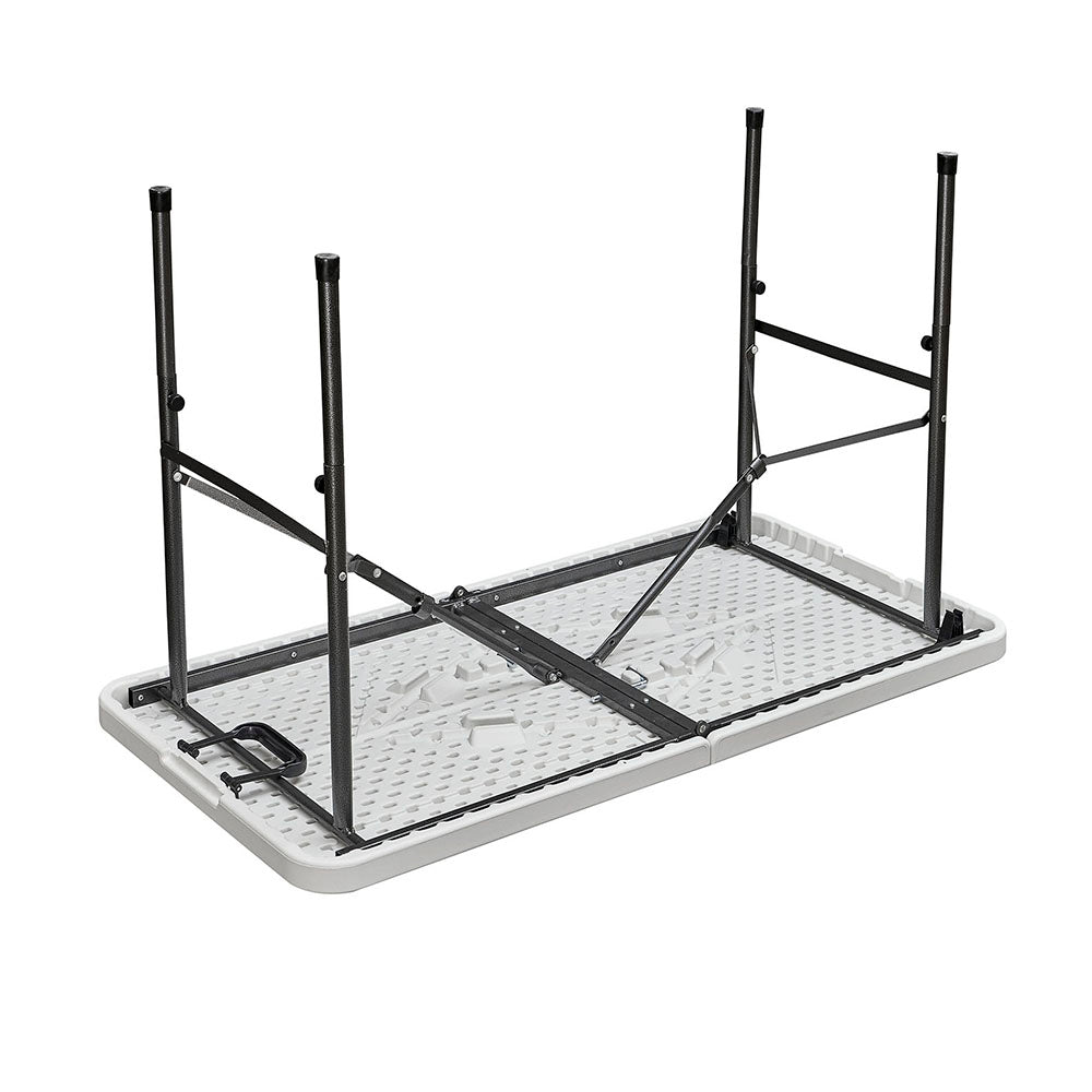 Table de réception pliante 122cm Blanc plateau pliable - 4 places