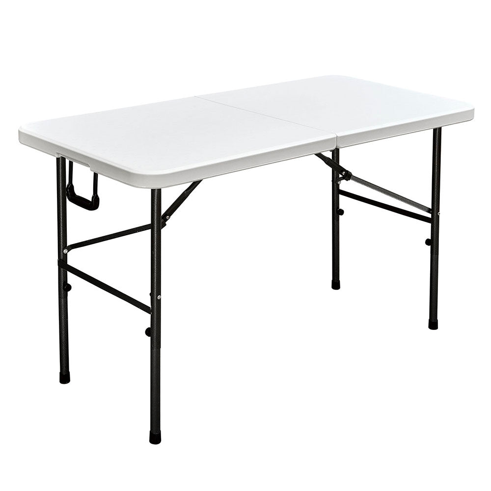 Table de réception pliante 122cm Blanc plateau pliable - 4 places