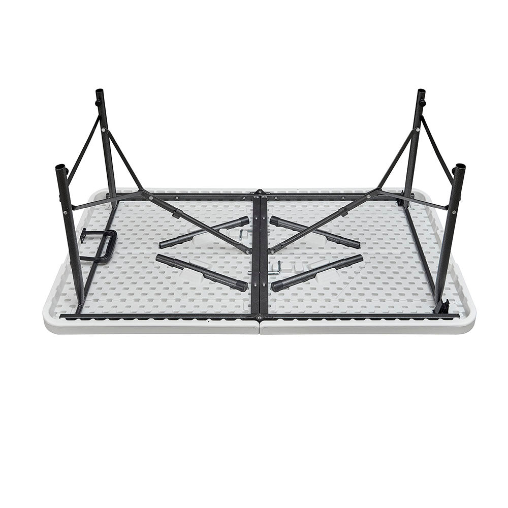 Table de réception pliante 122cm Blanc plateau pliable - 4 places