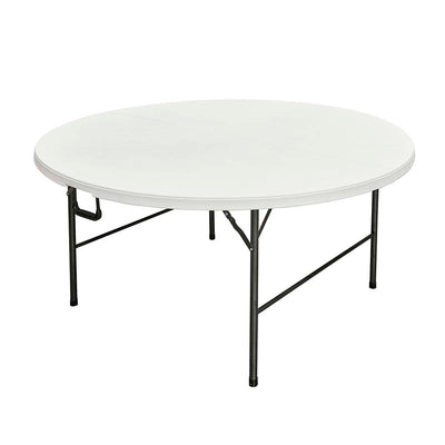 Table pliante de réception plateau rond pliable dia. 160cm Blanc