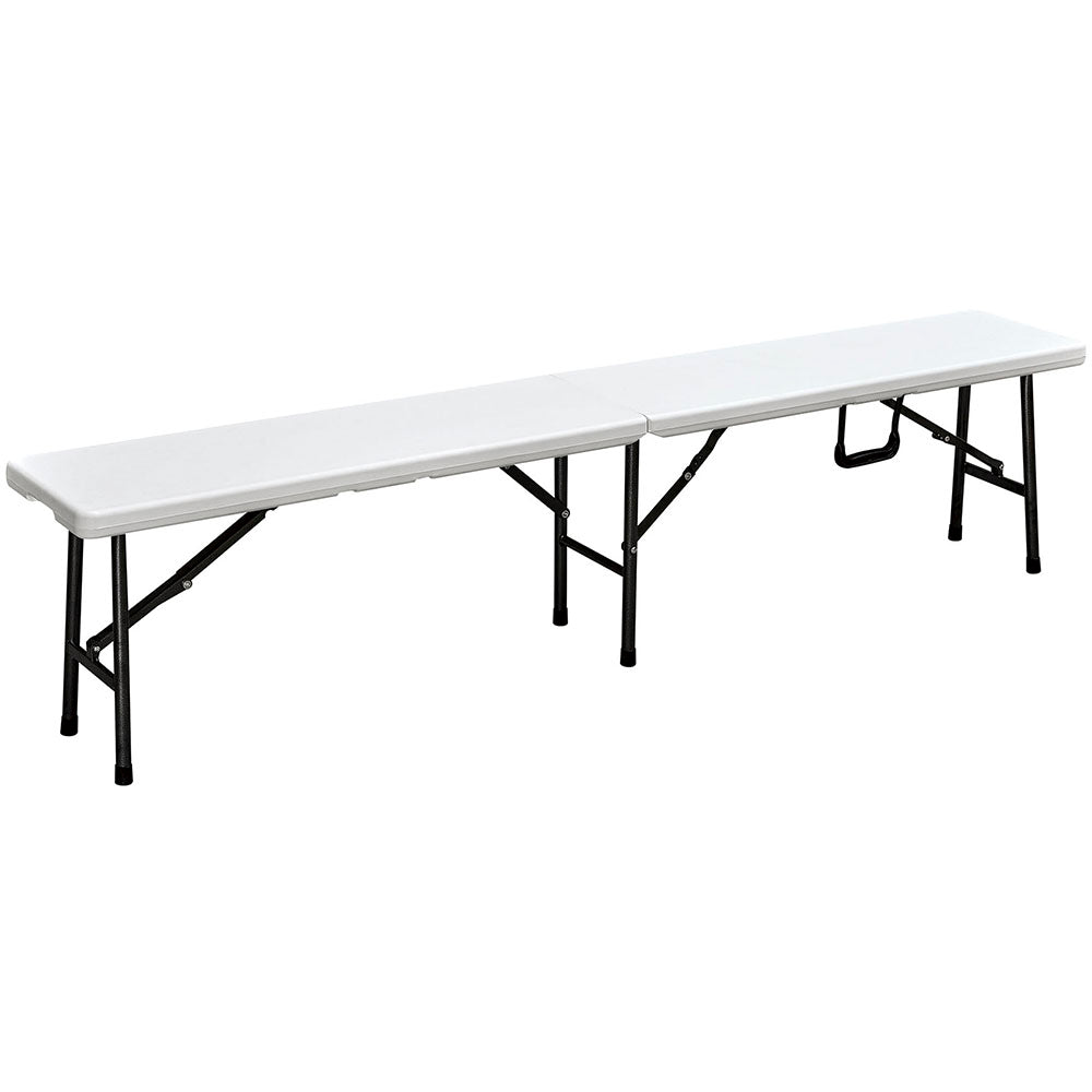 Banc pliant de réception polyéthylène blanc 183cm