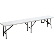 Banc pliant de réception polyéthylène blanc 183cm