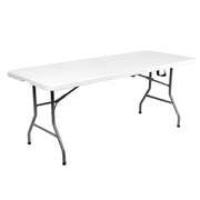 Table Pliante de réception plateau 4.5cm et pieds pliants 183cm Blanc