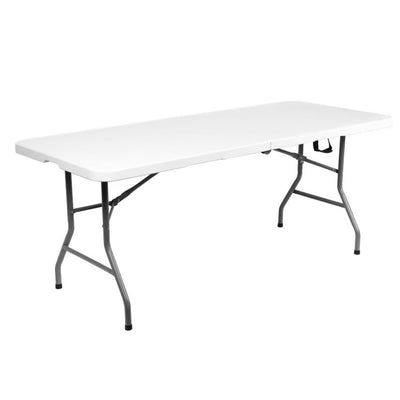 Table Pliante de réception plateau 4.5cm et pieds pliants 183cm Blanc