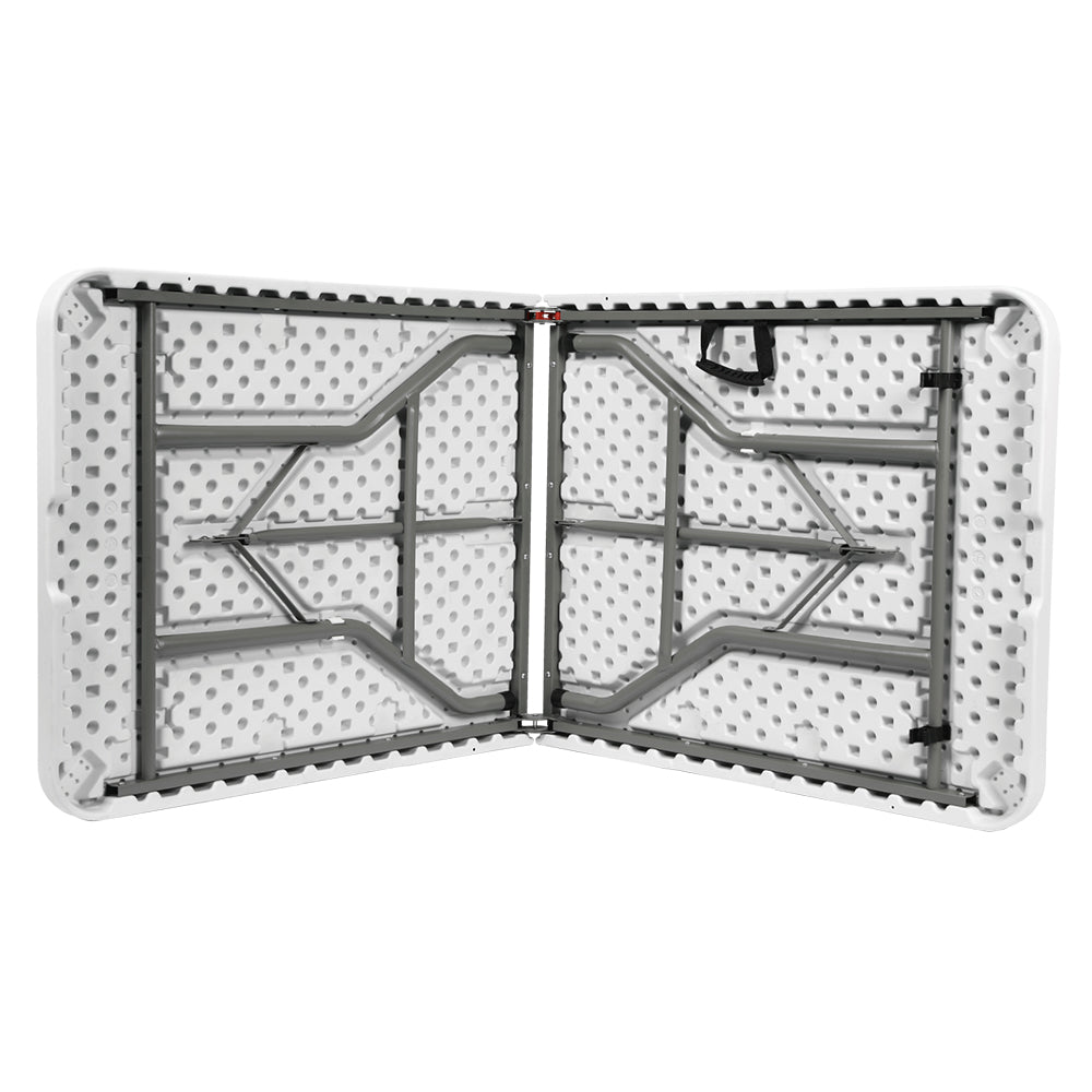 Table Pliante de réception plateau 4.5cm et pieds pliants 183cm Blanc