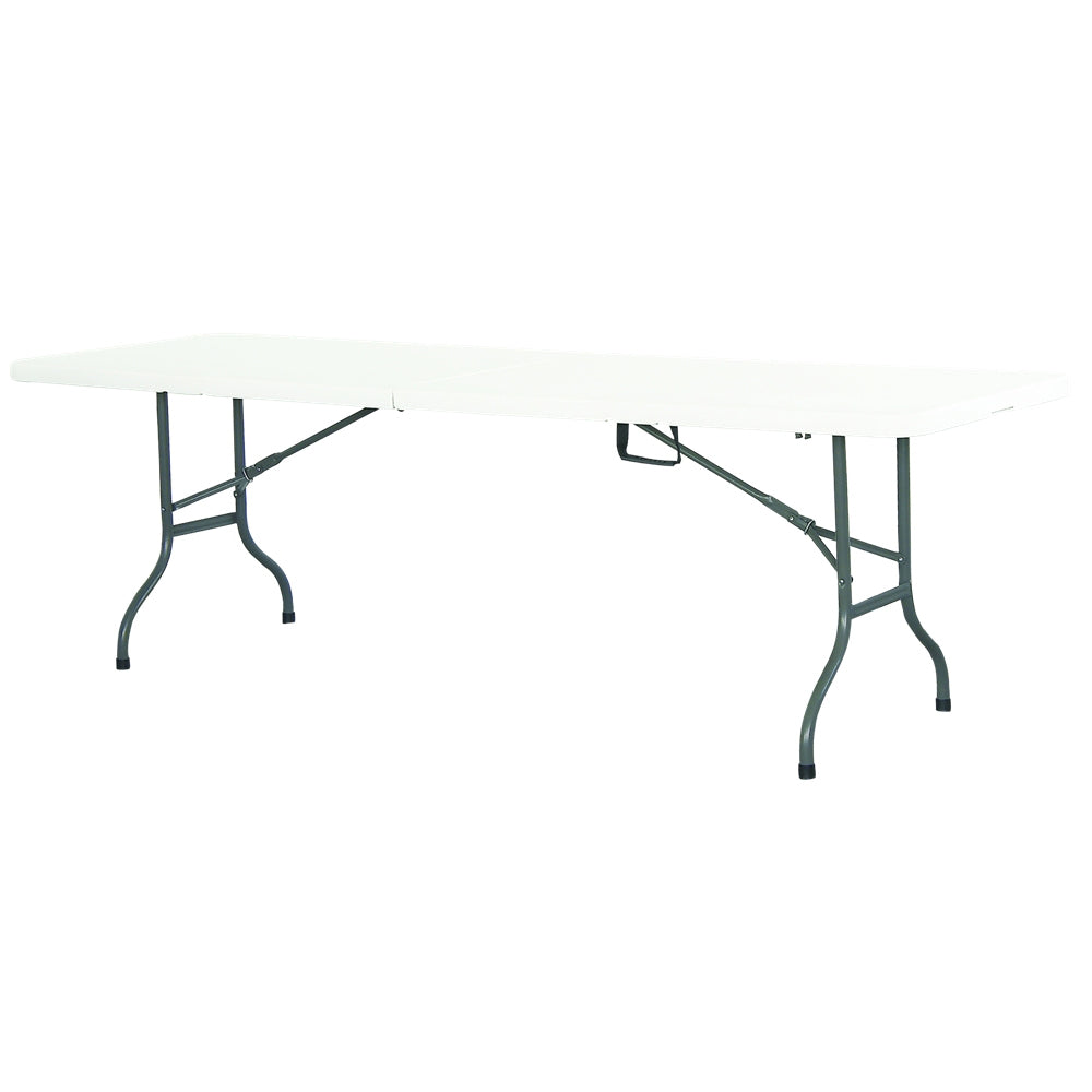 Table de réception pliante 244cm Blanc plateau pliable - 10 places