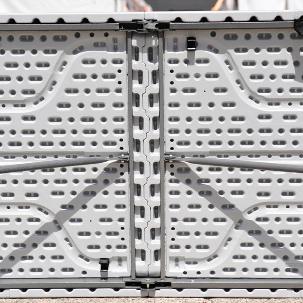 Table de réception pliante 244cm Blanc plateau pliable - 10 places