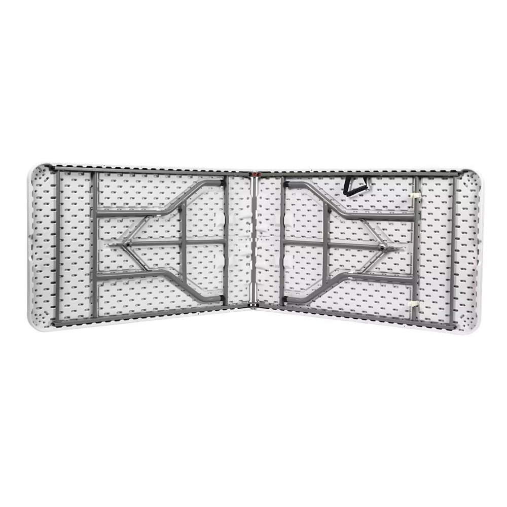 Table de réception pliante 244cm Blanc plateau pliable - 10 places