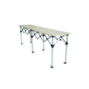 Comptoir table pliante hauteur réglable 285x60cm large plateau bois mélaminé