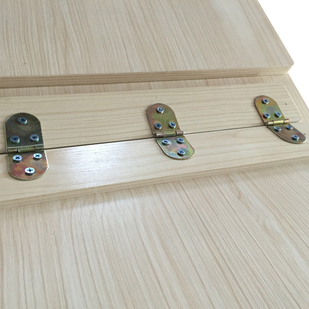 Comptoir table pliante hauteur réglable 285x60cm large plateau bois mélaminé