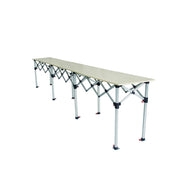 Comptoir table pliante hauteur réglable 435x60cm plateau bois mélaminé pour stand