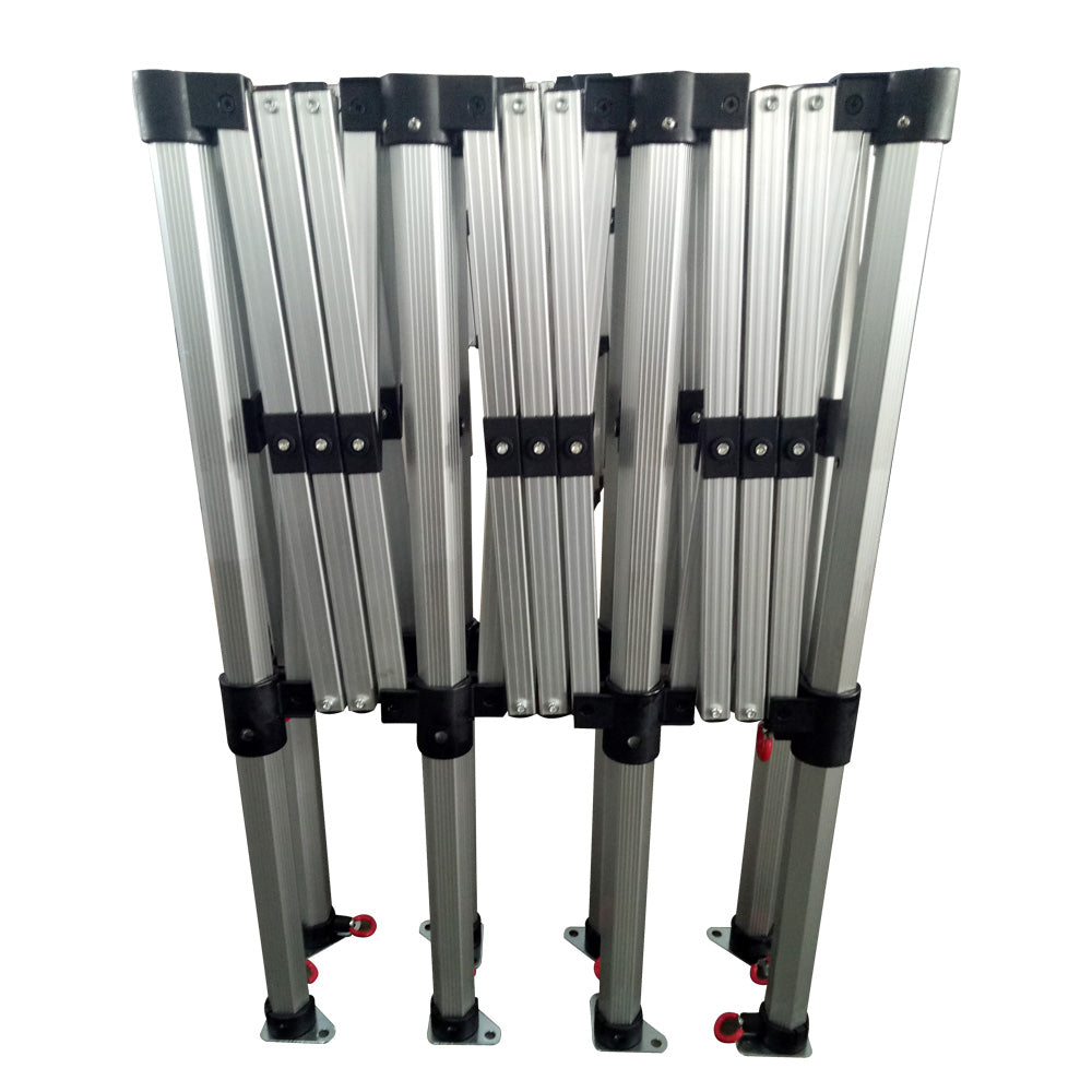 Comptoir table pliante hauteur réglable 435x60cm plateau bois mélaminé pour stand