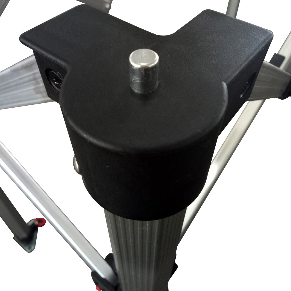 Comptoir table pliante hauteur réglable 435x60cm plateau bois mélaminé pour stand