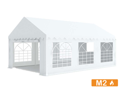 Tente de réception 4x6m tube 38mm bâches PVC classées M2 au feu