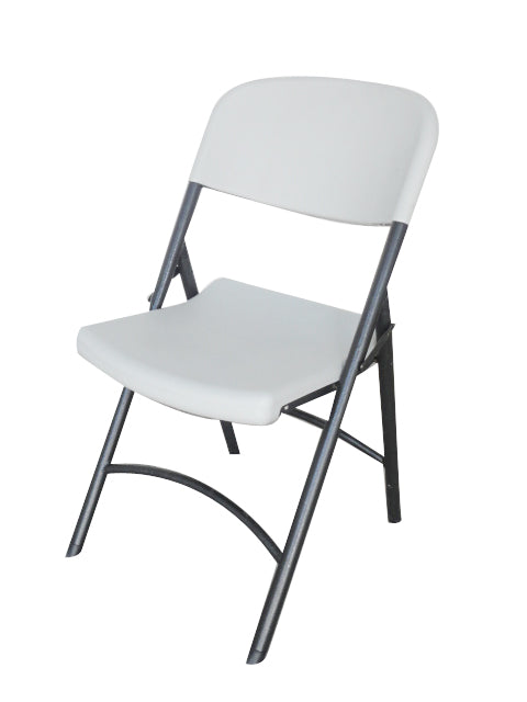 Chaise pliante de réception polyéthylène Blanc - Lot de 2