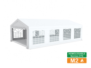 Tente de réception homologable 5x8m tube 76mm bâches PVC classées M2 au feu