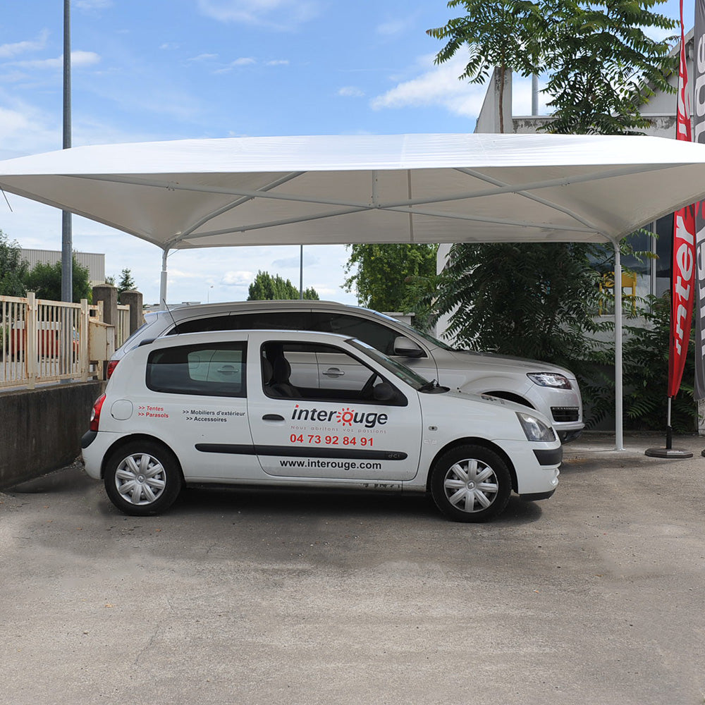 Abri voiture acier carport autoporté monoplace 3.5 x 5 x 3.15m