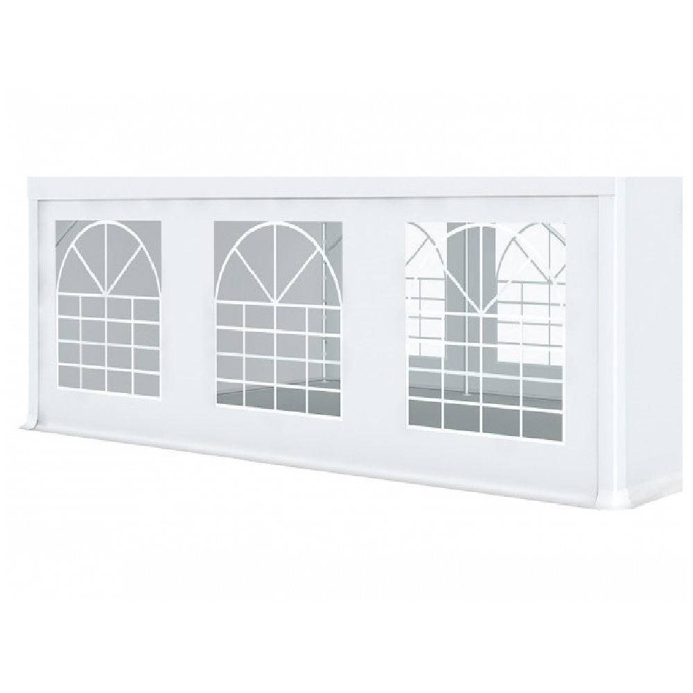 Paire bâches latérales fenêtre PVC 520g/m² en panneaux de 2m pour chapiteaux - Plusieurs longueurs