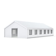 Tente de réception homologable 8x16m tube 76mm bâches PVC 520g/m² classées M2 au feu