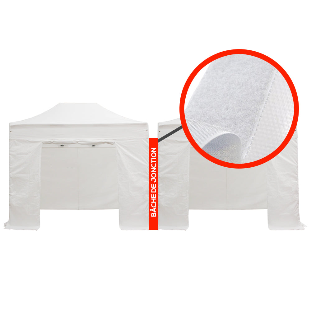 Bache de jonction pour bache latérale 308g/m2 Blanc - Unité