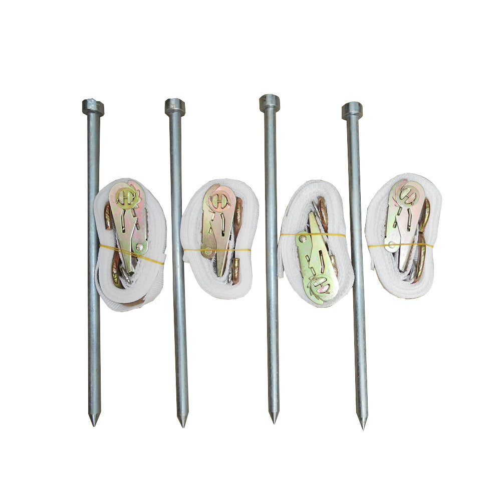 Kit d'haubanage 4 sangles + 4 piquets pour tente pliante
