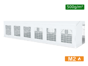 Paire bâches latérales fenêtre PVC 500g/m² en panneaux de 2m pour chapiteaux - Plusieurs longueurs