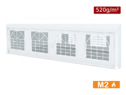 Paire bâches latérales fenêtre PVC 520g/m² en panneaux de 2m pour chapiteaux - Plusieurs longueurs