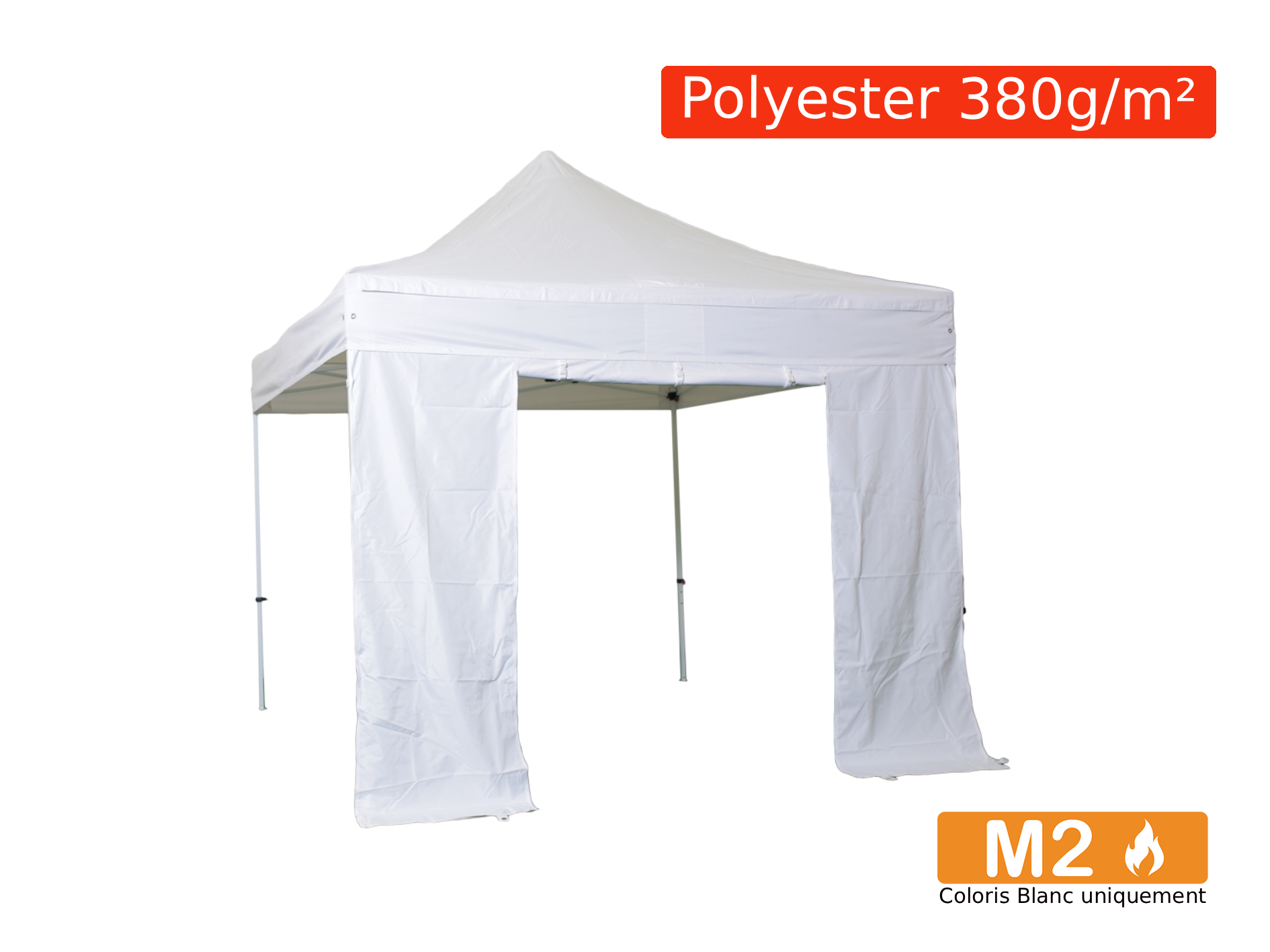 Côté bâche porte Polyester 380g/m²