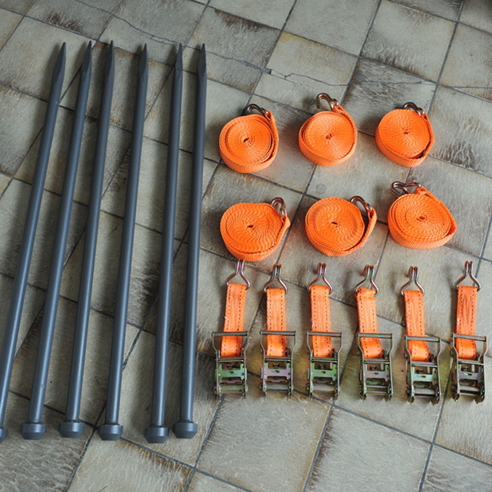 Kit de haubanage 6 sangles + 6 piquets chapiteau