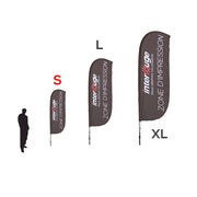 Drapeau publicitaire SEA personnalisé - Oriflamme PLV 3 tailles - Forme plume