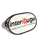 Support publicitaire pop-up ovale 3 tailles recto-verso