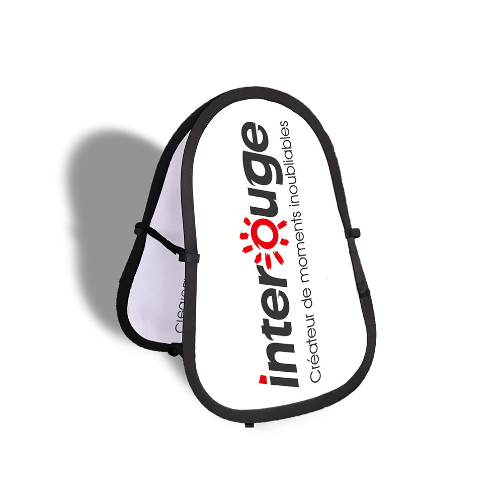 Support publicitaire pop-up vertical 3 tailles recto-verso