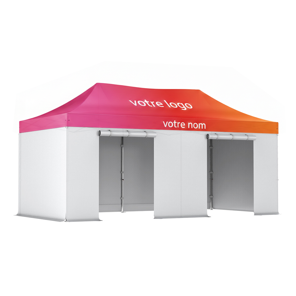 Tente pliante publicitaire 3x6m