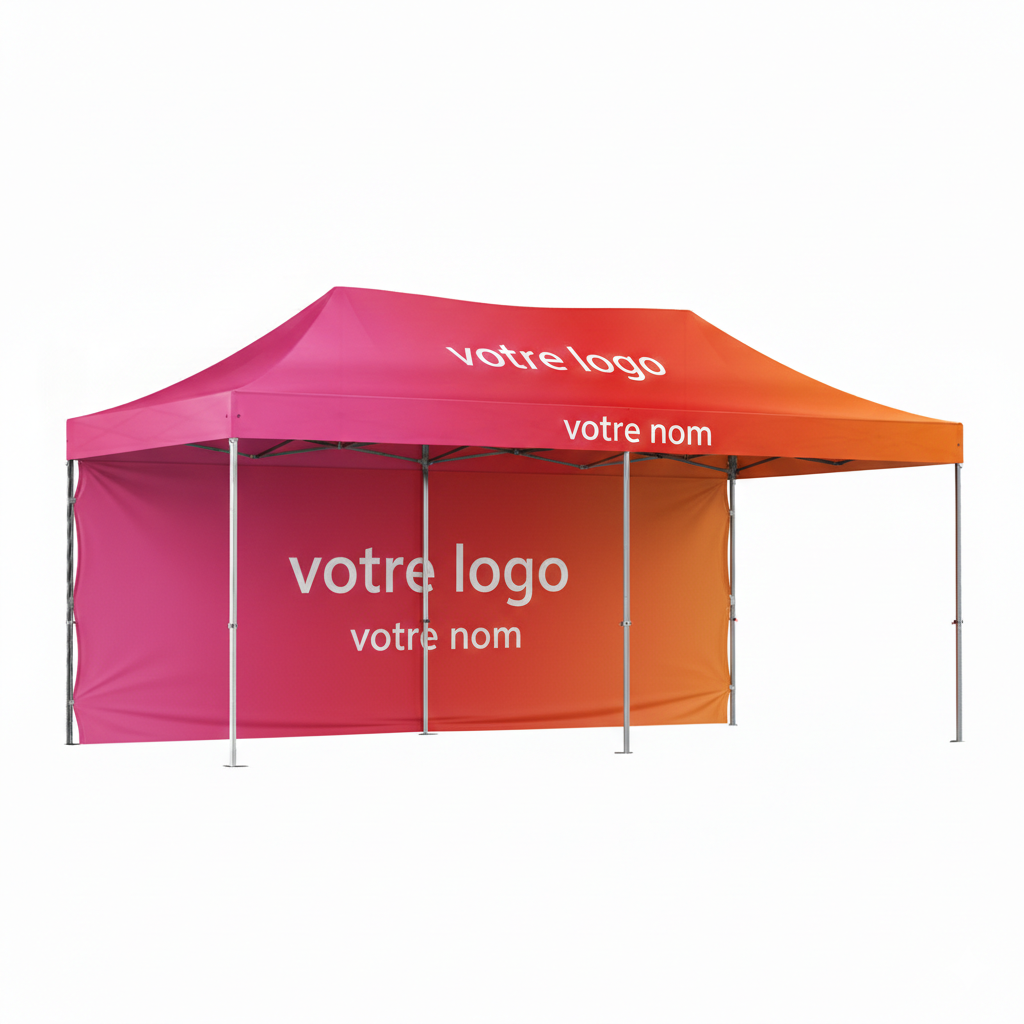 Tente pliante publicitaire 3x6m