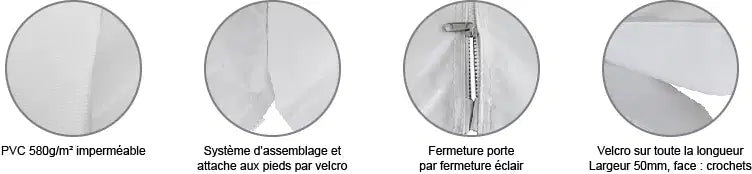 Barnum pliant 3x3m Alu 45 - Côtés en option