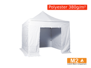 Lot complet bâches latérales Polyester pelliculé PVC 380g/m² - 3 pleins + 1 porte