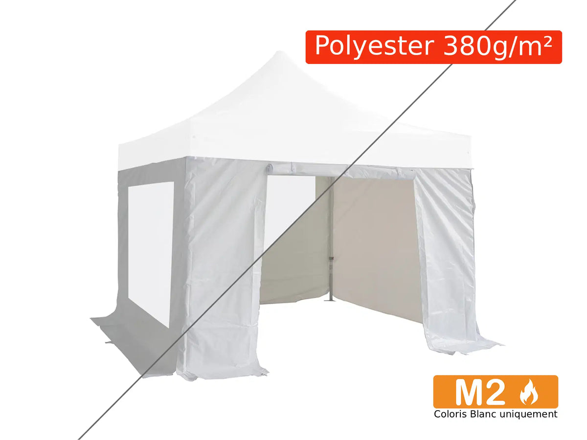 Lot complet bâches latérales Polyester pelliculé PVC 380g/m² - ⚠ Structure et toit non inclus