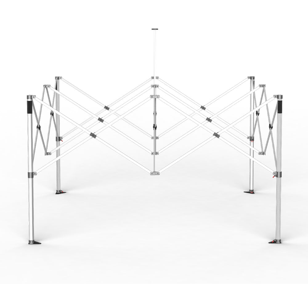 Structure de tente pliante 2x2m aluminium 55mm 4 pieds hexagonaux
