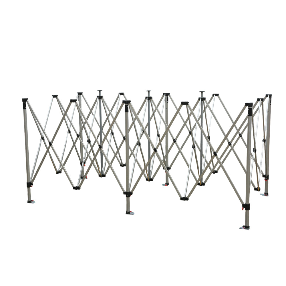Structure de tente pliante 2x4m aluminium 45mm 6 pieds hexagonaux
