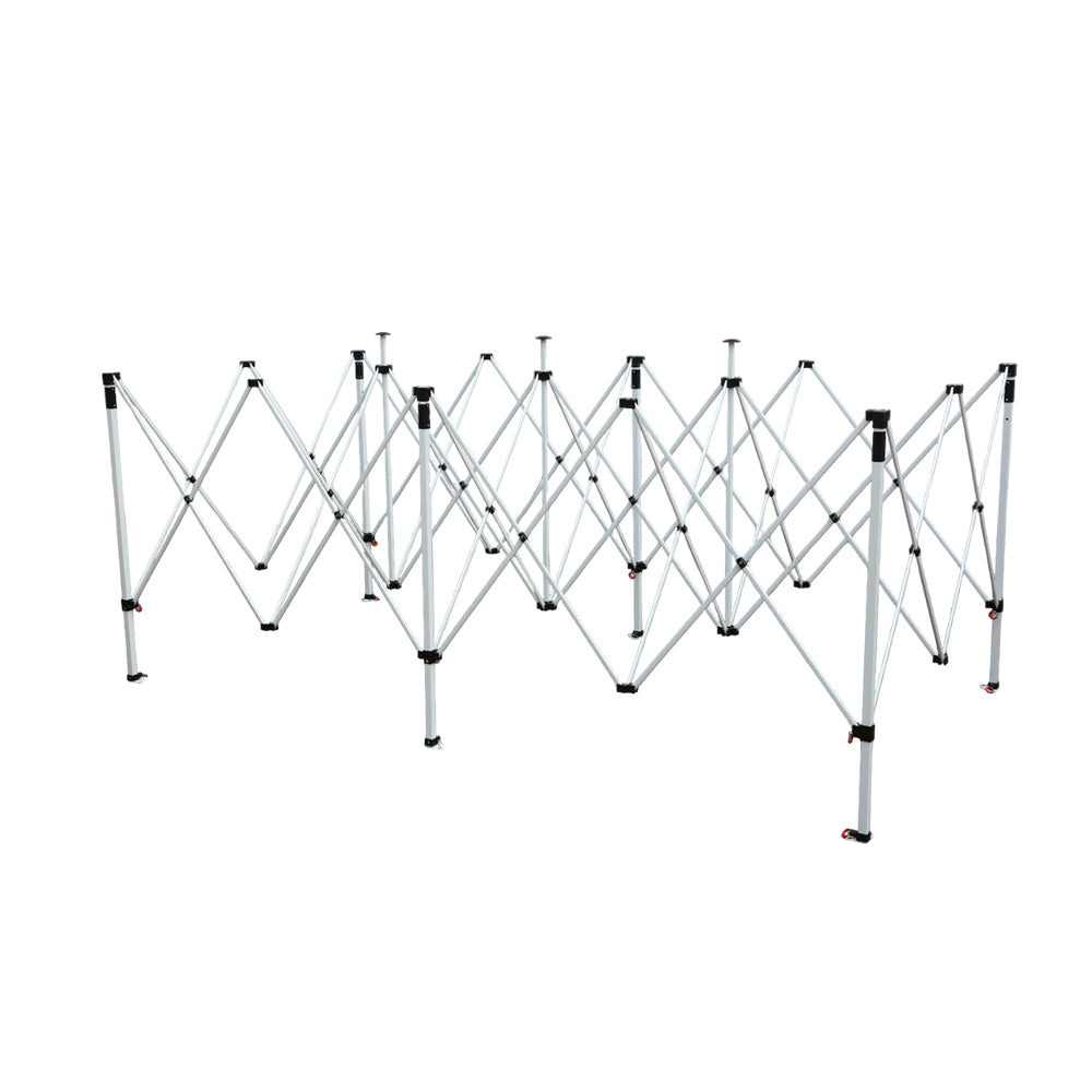 Structure de tente pliante 3x6m acier 32mm 4 pieds carrés