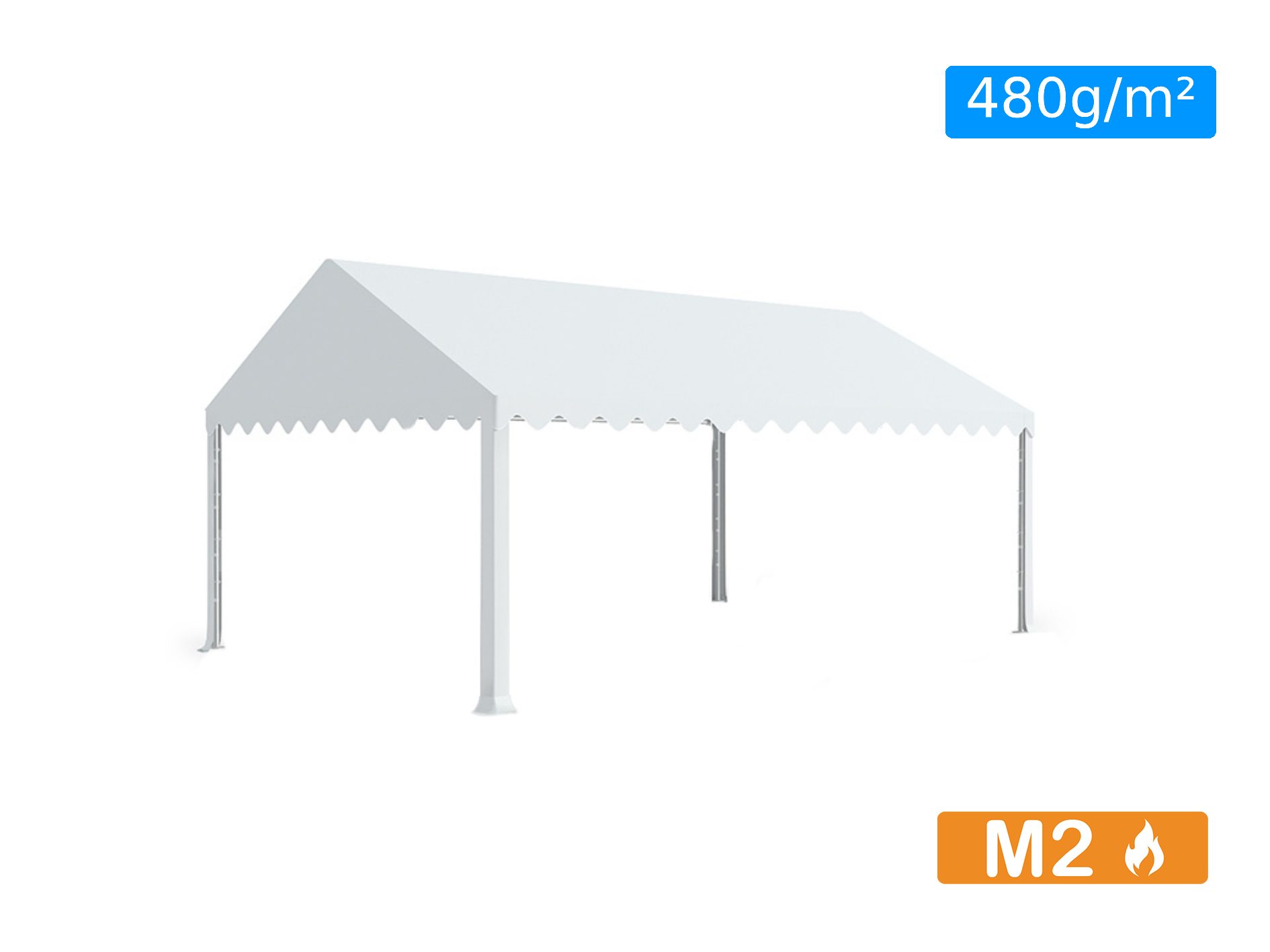 Toit pour chapiteau en PVC 480g/m² - Plusieurs tailles