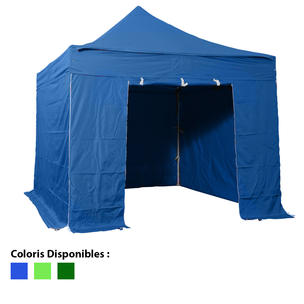 Barnum pliant 3x3m Alu 45 - Côtés en option