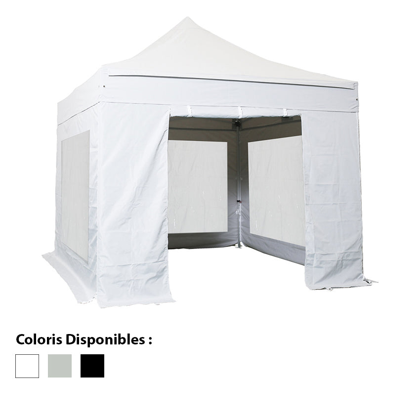 Barnum pliant 3x3m Alu 45 - Côtés en option