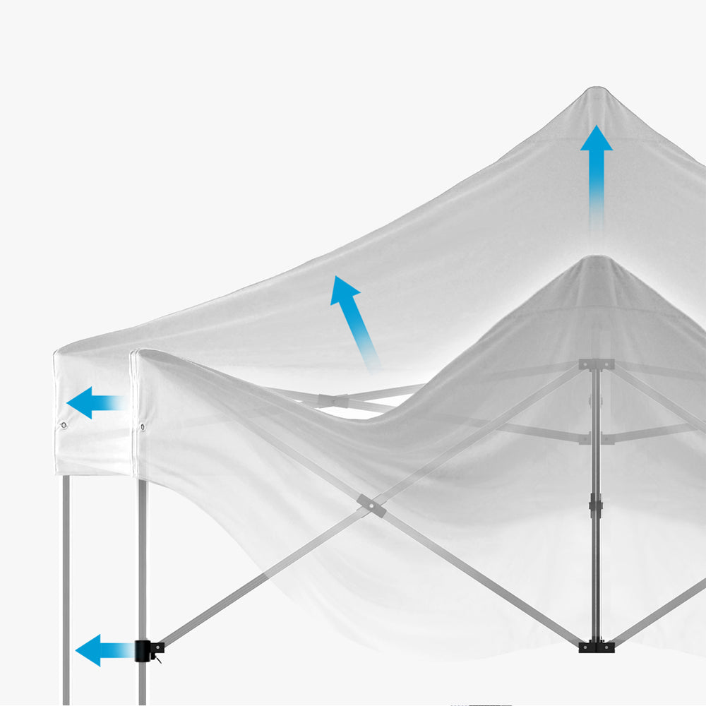 Barnum pliant 3x3m Alu 45 - Côtés en option