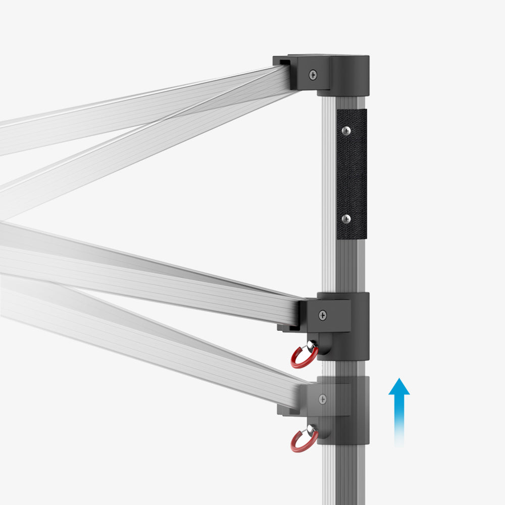 Barnum pliant 3x3m Alu 45 - Côtés en option