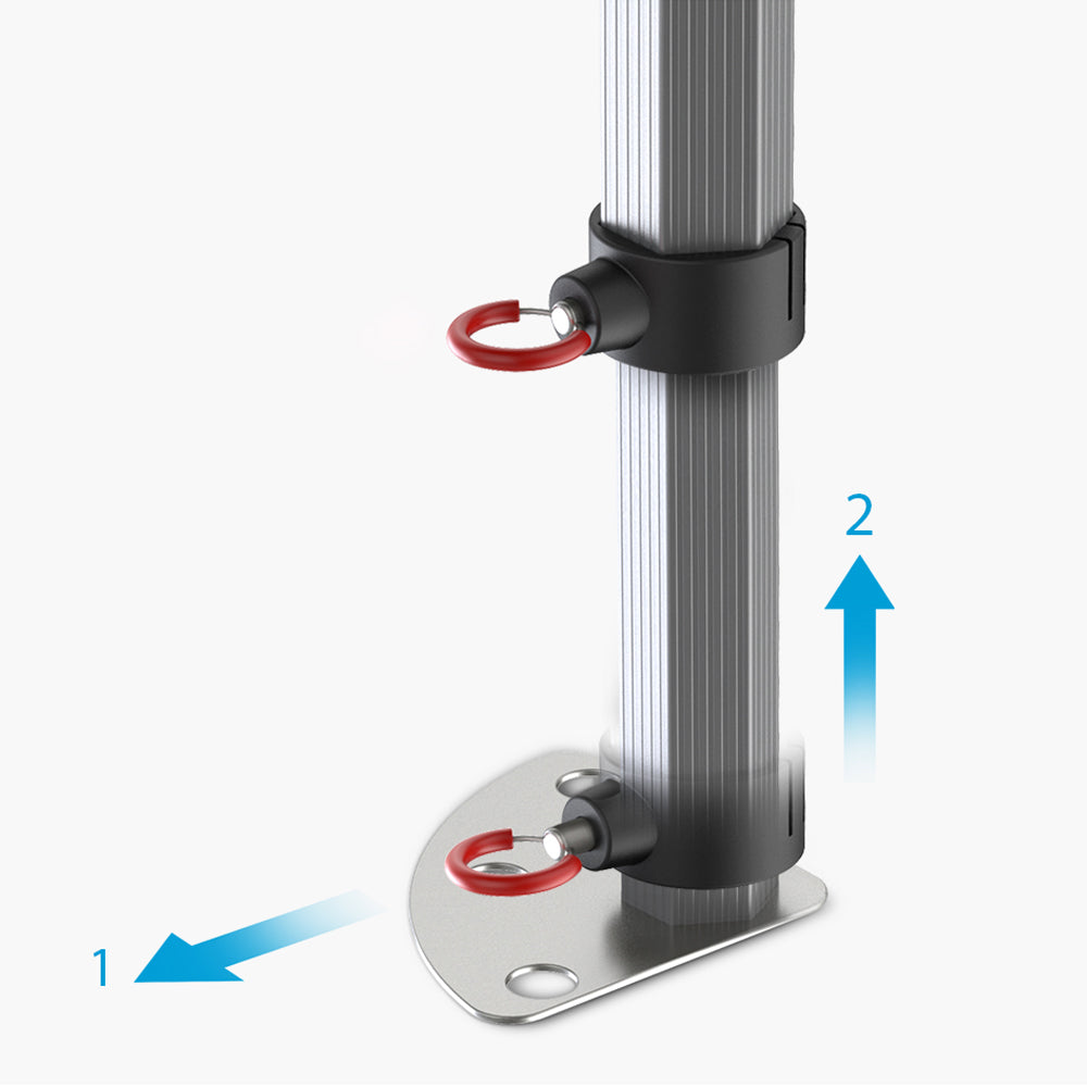 Barnum pliant 3x3m Alu 45 - Côtés en option