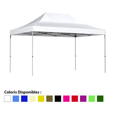 Tente pliante 3x4.5m Acier 32mm - Côtés en option