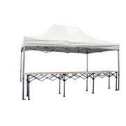 Barnum pliant Pro 3x4.5m Alu 55mm - Toit PVC 580 g/m² - + 1 comptoir pliant 4.5m