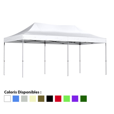 Tente pliante 3x6m Acier 32mm - Côtés en option