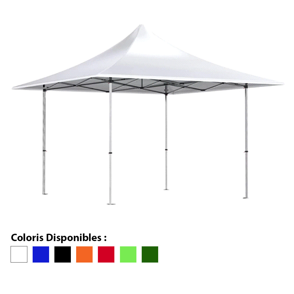 Barnum pliant TINGTOP 4x4m polyester 380g/m² Pelliculé PVC tube aluminium 40/45mm